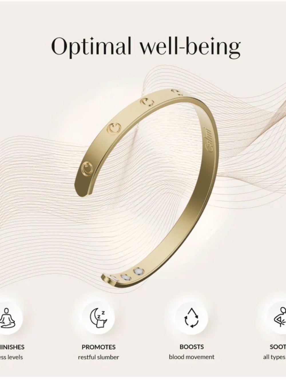 Gold CALMI Bracelet - Signature Edition. Comes with box. Gently worn. - Picture 4 of 12